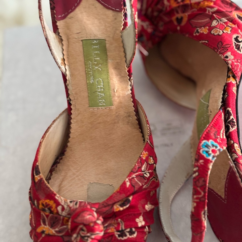 Billy Chan Couture Red Peep Toe Stilettos - Picture 11 of 14